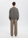Product image thumbnail - OVERSIZED KNITTED JUMPER, Grey Melange | 4