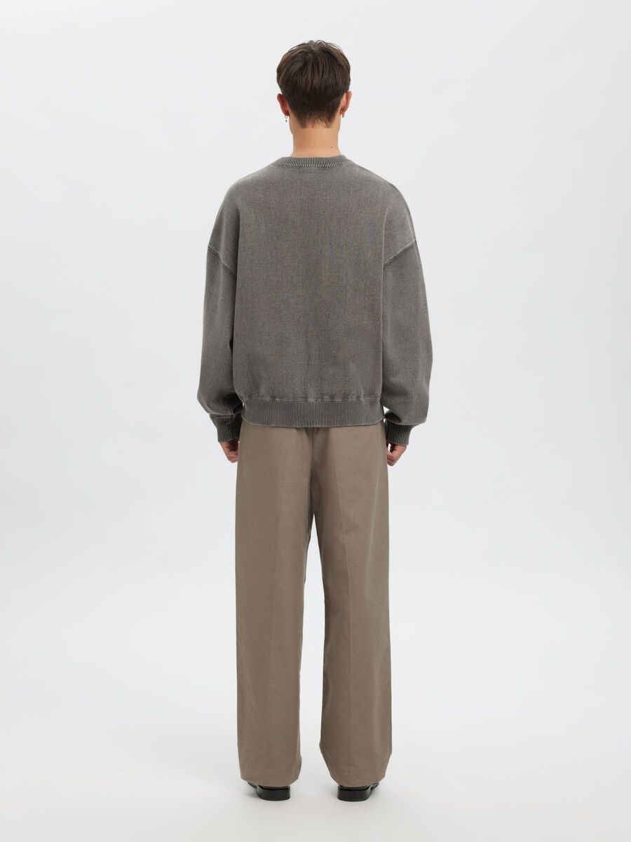 Carousel image - OVERSIZED KNITTED JUMPER, Grey Melange | 4