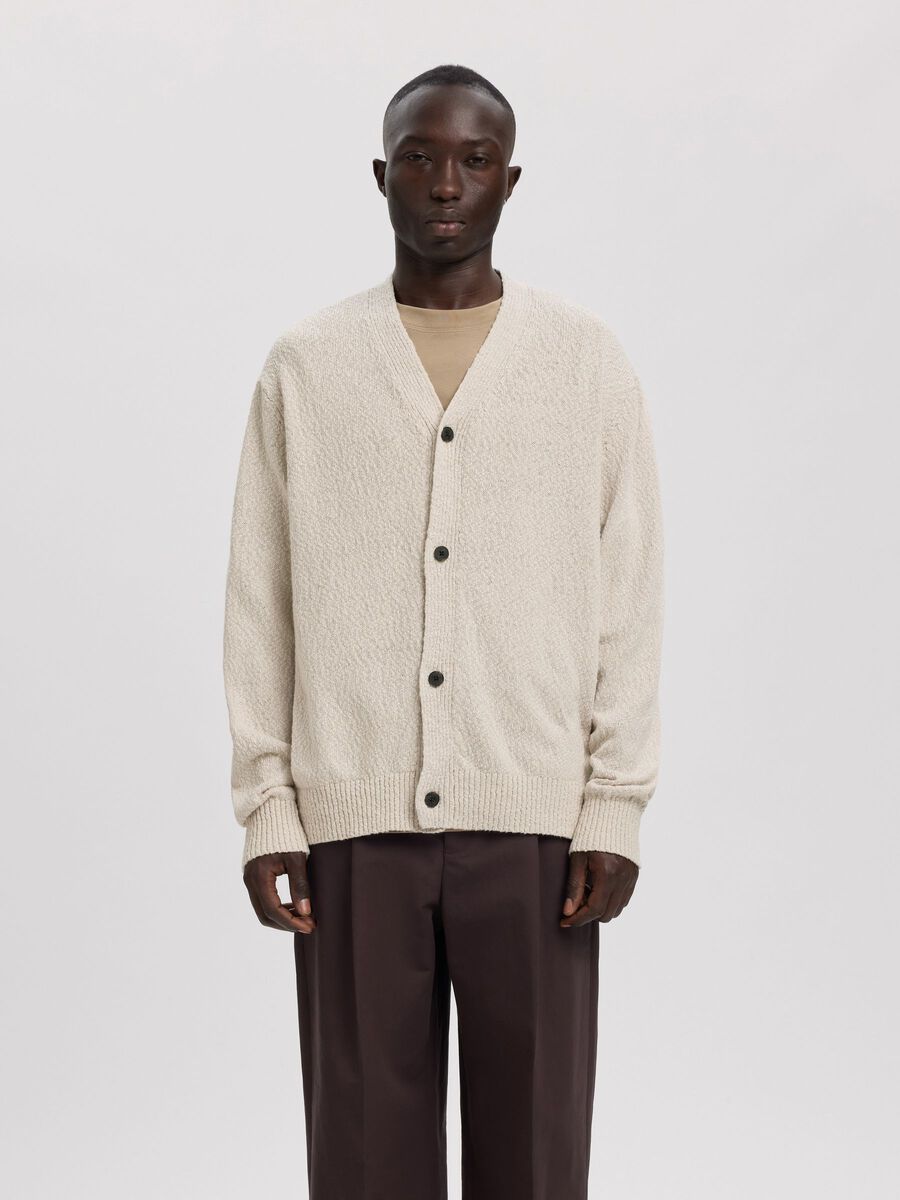 Carousel image - BOUCLE CARDIGAN, Oatmeal | 2