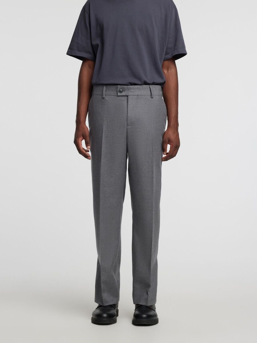 Selected RELAXED FIT WOOL TROUSERS, Medium Grey Melange, highres - 16094617_MediumGreyMelange_003.jpg