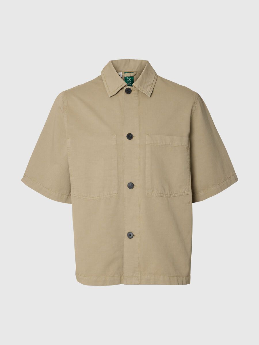 Carousel image - RELAXED FIT OVERSHIRT, Weathered Teak | 3