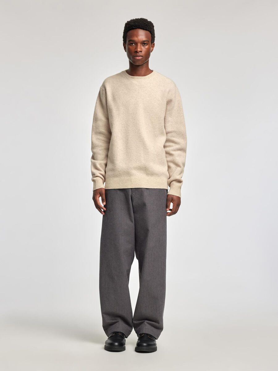 Selected MERINO WOOL PULLOVER, Beige, highres - 16094958_Beige_005.jpg