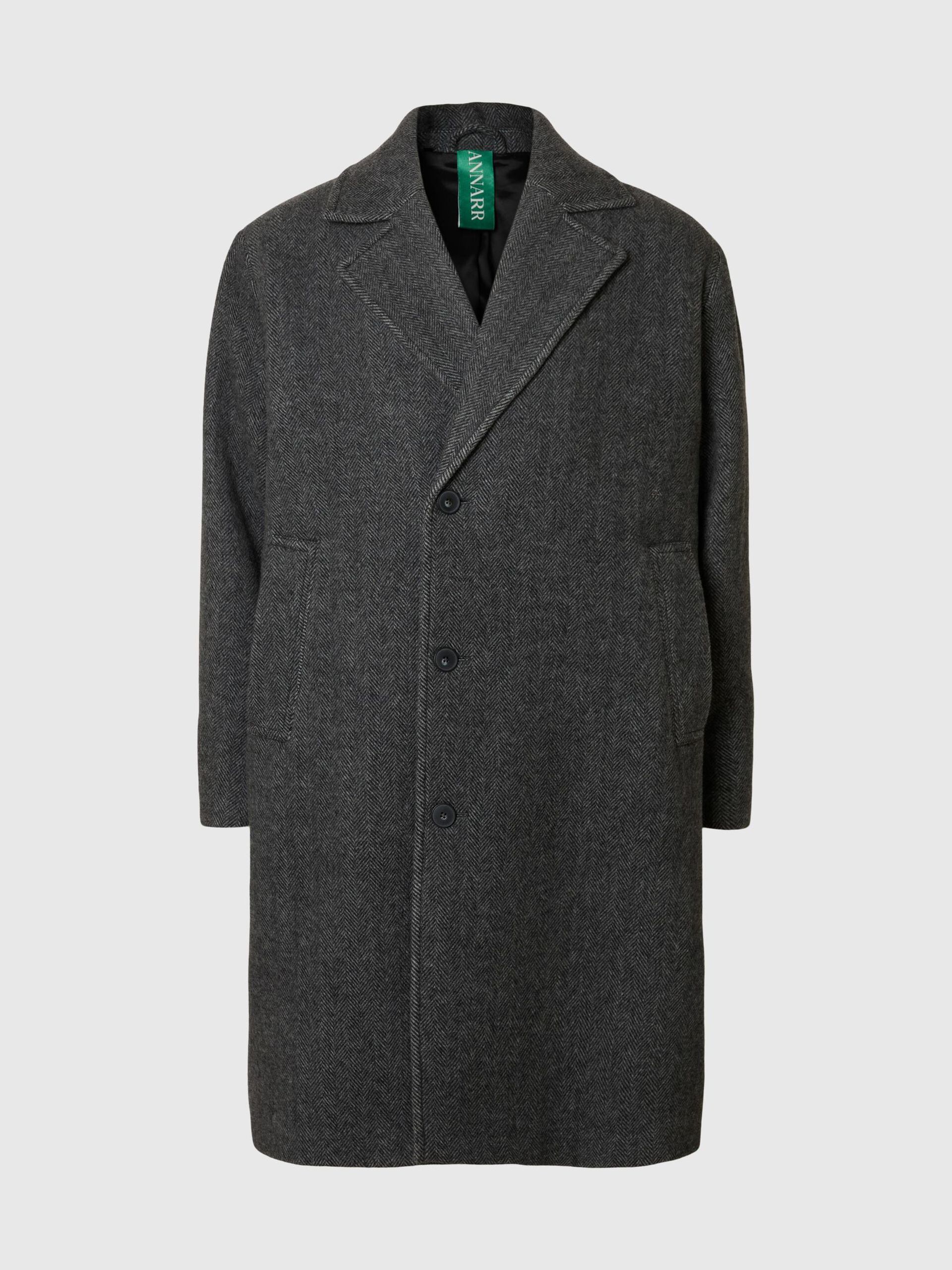 Carousel image - WOOL BLEND COAT, Grey Melange | 3