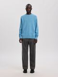 Product image thumbnail - COTTON CREWNECK JUMPER, Bright Cobalt | 1