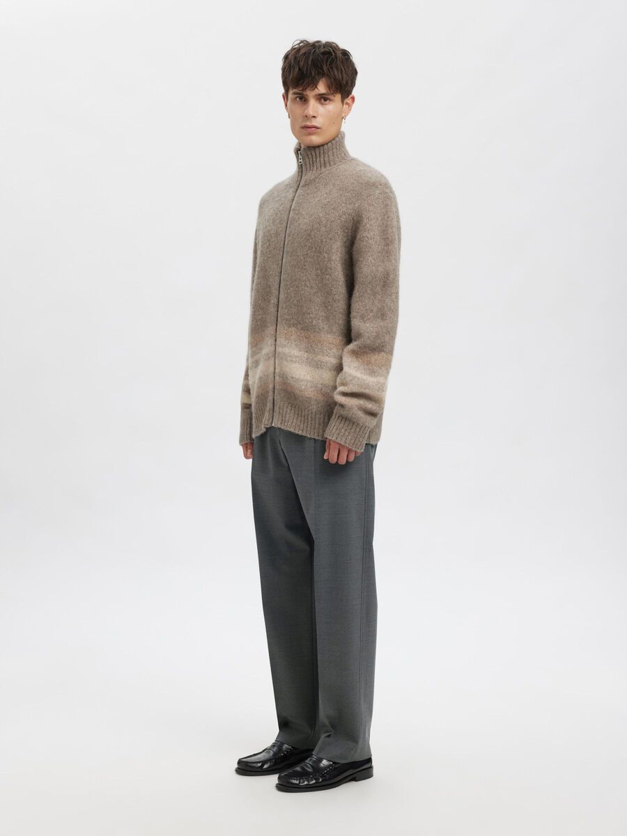 Carousel image - RELAXED FIT TROUSERS, Grey Melange | 5