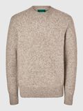 Selected LONG SLEEVED KNITTED PULLOVER, Medium Grey Melange, highres - 16094961_MediumGreyMelange_001.jpg