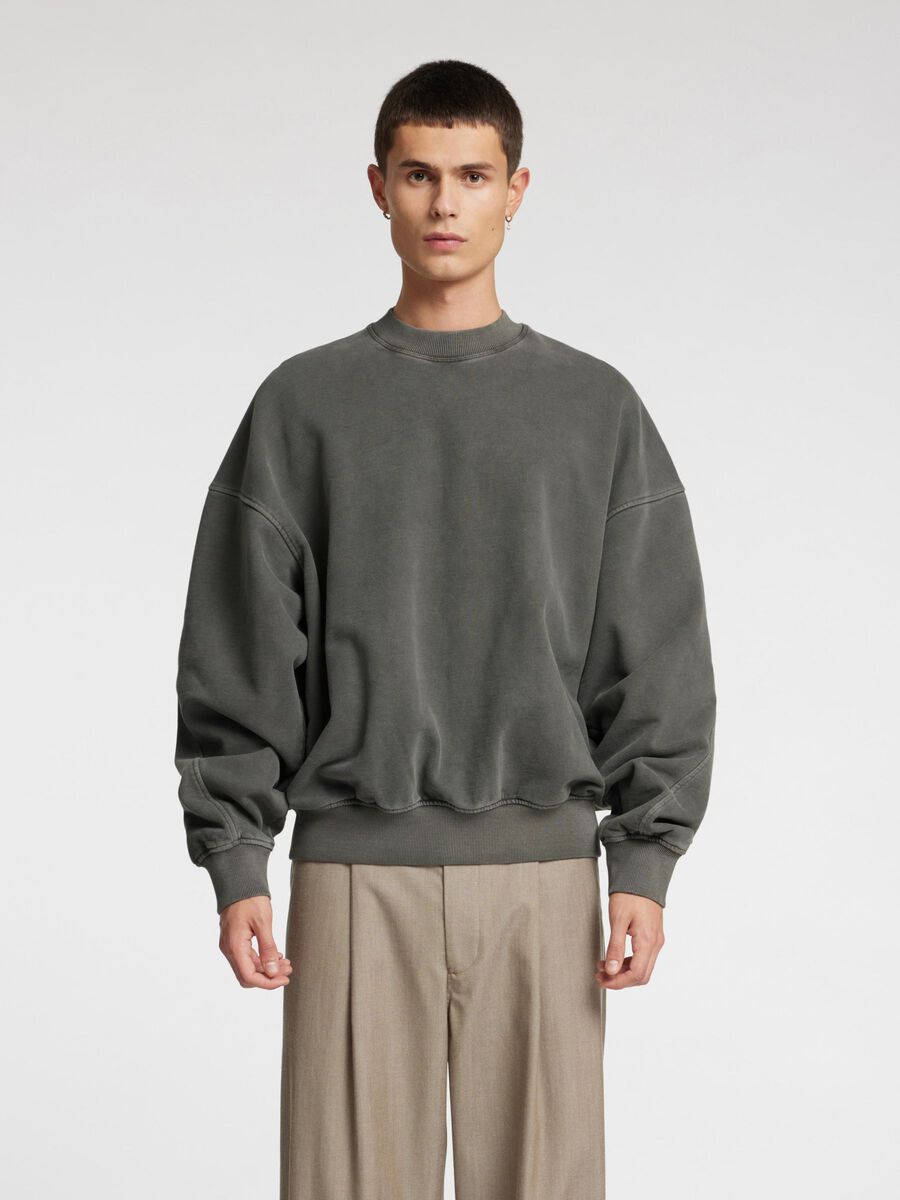 Selected RELAXED FIT  SWEATSHIRT, Forged Iron, highres - 16097124_ForgedIron_003.jpg