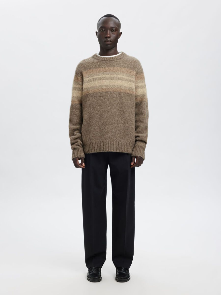 Product tile image - REGULAR FIT KNITTED PULLOVER, Brownie | 16099742_Brownie_1231289