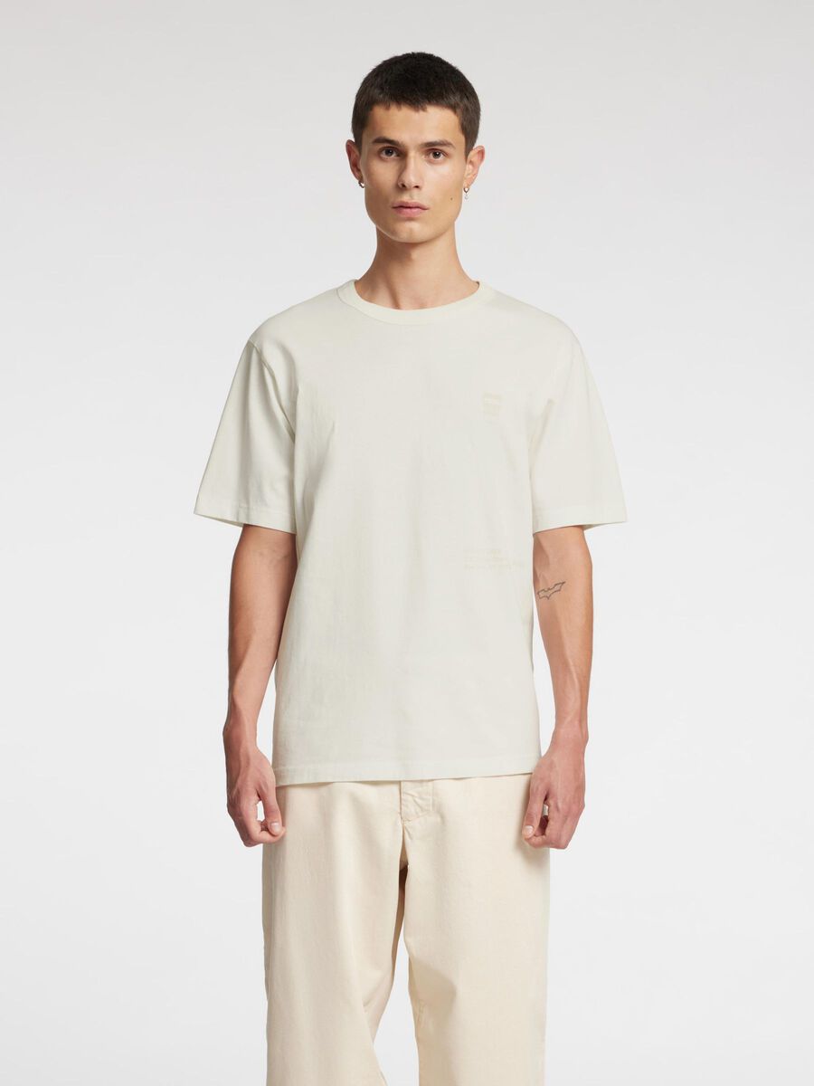 Selected SHORT SLEEVED  T-SHIRT, Cloud Dancer, highres - 16096874_CloudDancer_003.jpg