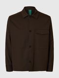 Product image thumbnail - RELAXED FIT OVERSHIRT, Dark Brown Melange | 3