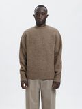 Product image thumbnail - LONG SLEEVED KNITTED PULLOVER, Major Brown | 2