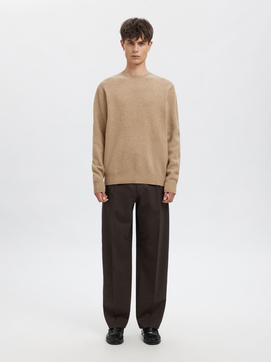 Selected MERINO WOOL PULLOVER, Oatmeal, highres - 16094958_Oatmeal_005.jpg