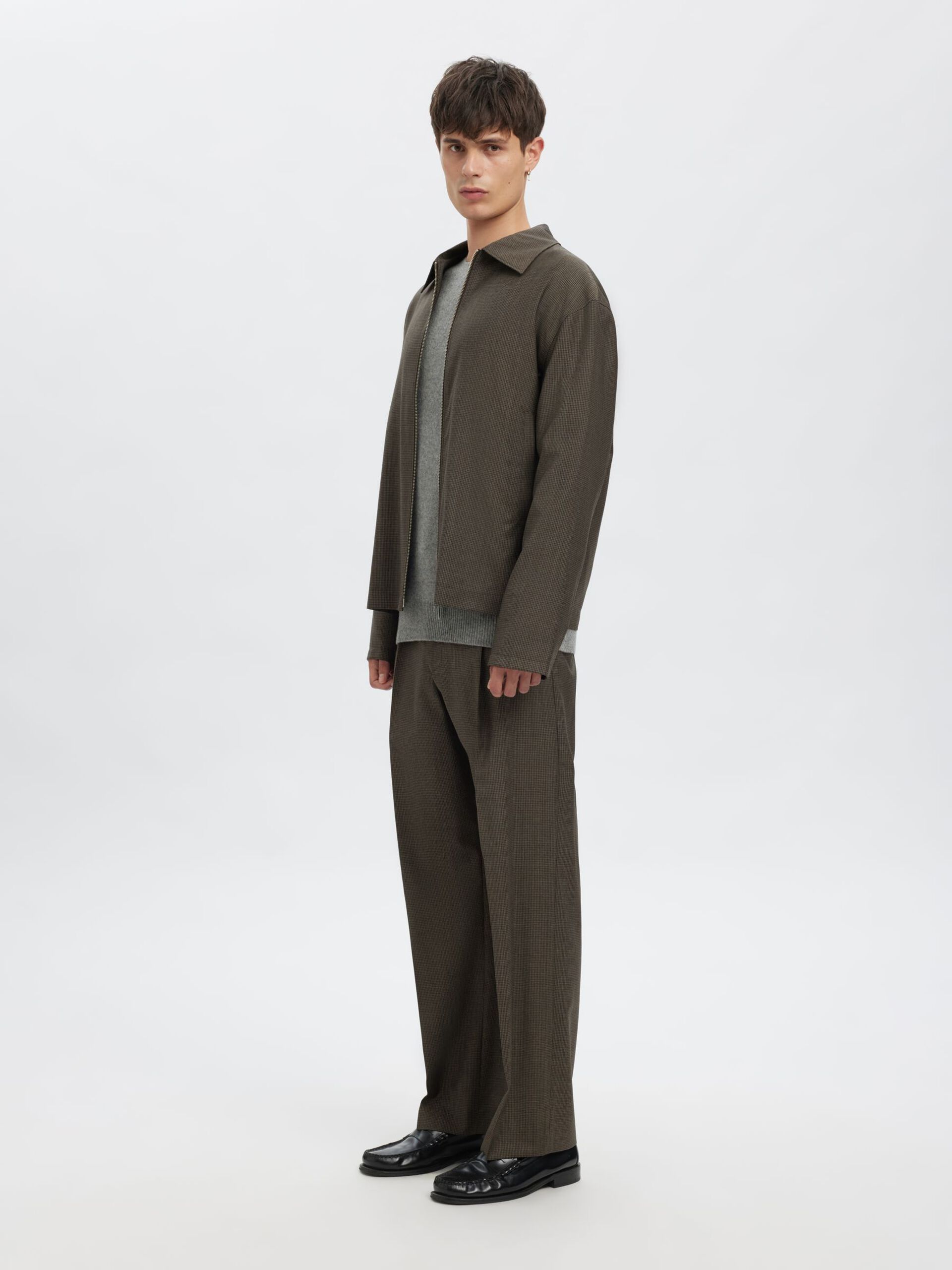 Carousel image - RELAXED FIT WOOL OVERSHIRT, Major Brown | 5