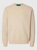 Selected MERINO WOOL PULLOVER, Beige, highres - 16094958_Beige_001.jpg