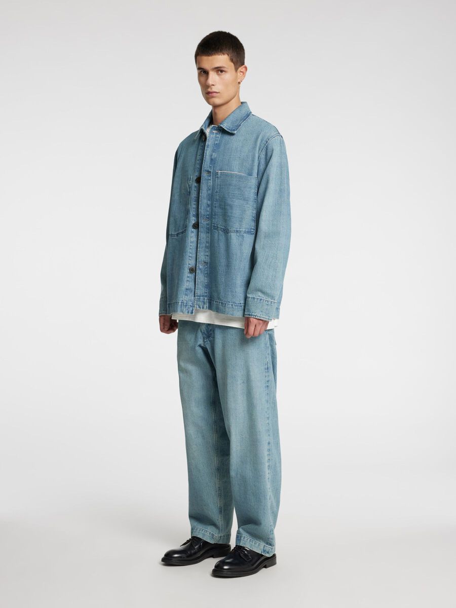 Carousel image - BOXY FIT DENIM SHIRT, Light Blue | 5
