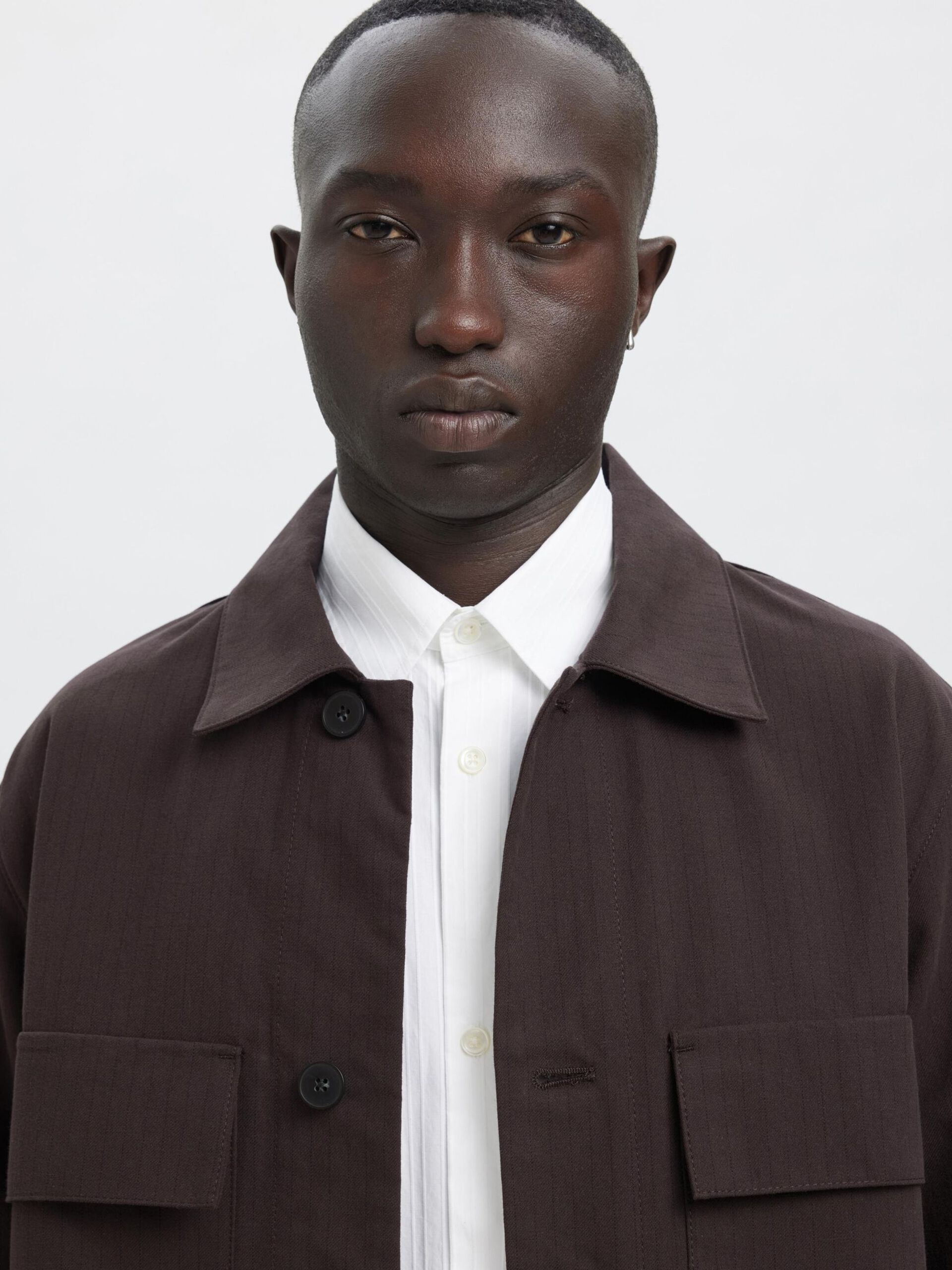 Carousel image - BOXY FIT OVERSHIRT, Chocolate Torte | 6