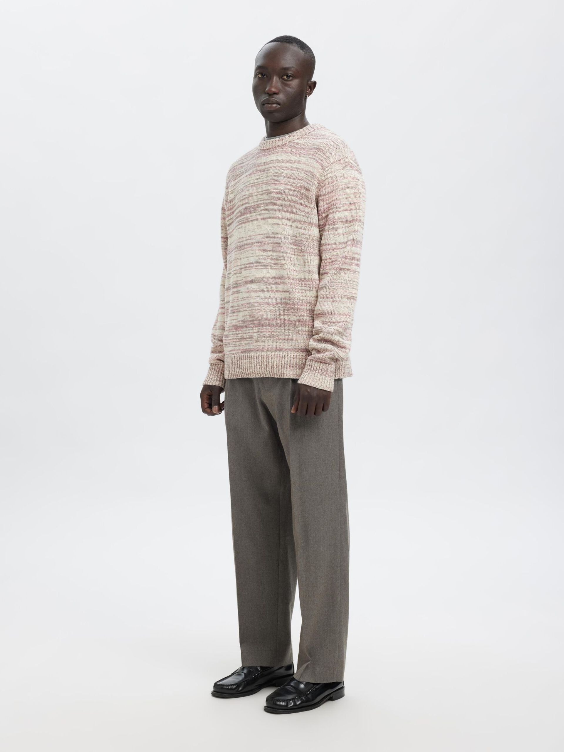 Carousel image - REGULAR FIT KNITTED PULLOVER, Egret | 4