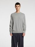 Selected REGULAR FIT  KNITTED PULLOVER, Light Grey Melange, highres - 16097167_LightGreyMelange_003.jpg