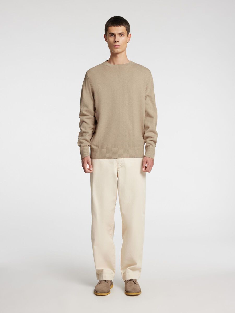 Selected REGULAR FIT  KNITTED PULLOVER, Beige, highres - 16097167_Beige_005.jpg