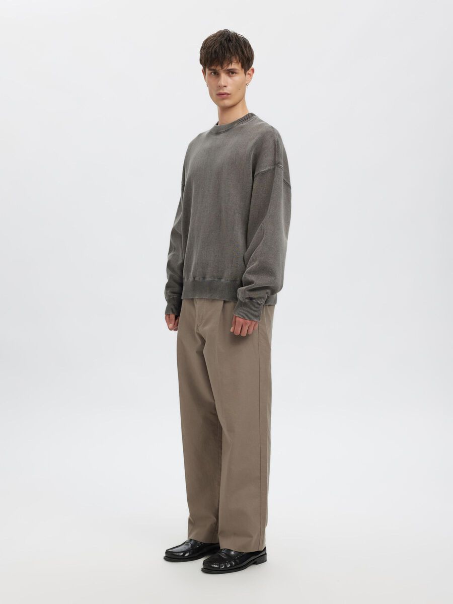 Carousel image - OVERSIZED KNITTED JUMPER, Grey Melange | 5