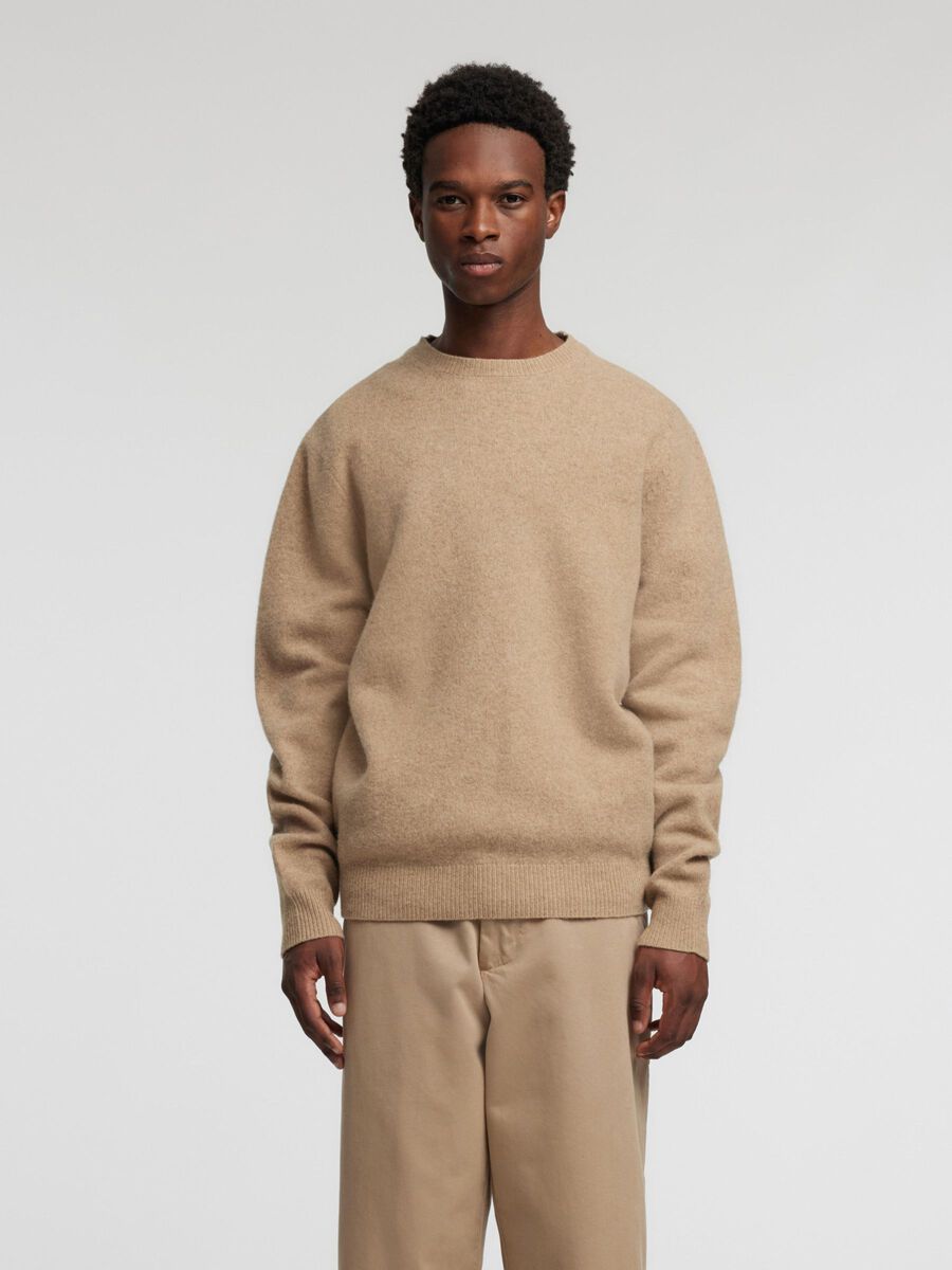 Selected MERINO WOOL PULLOVER, Oatmeal, highres - 16094958_Oatmeal_003.jpg