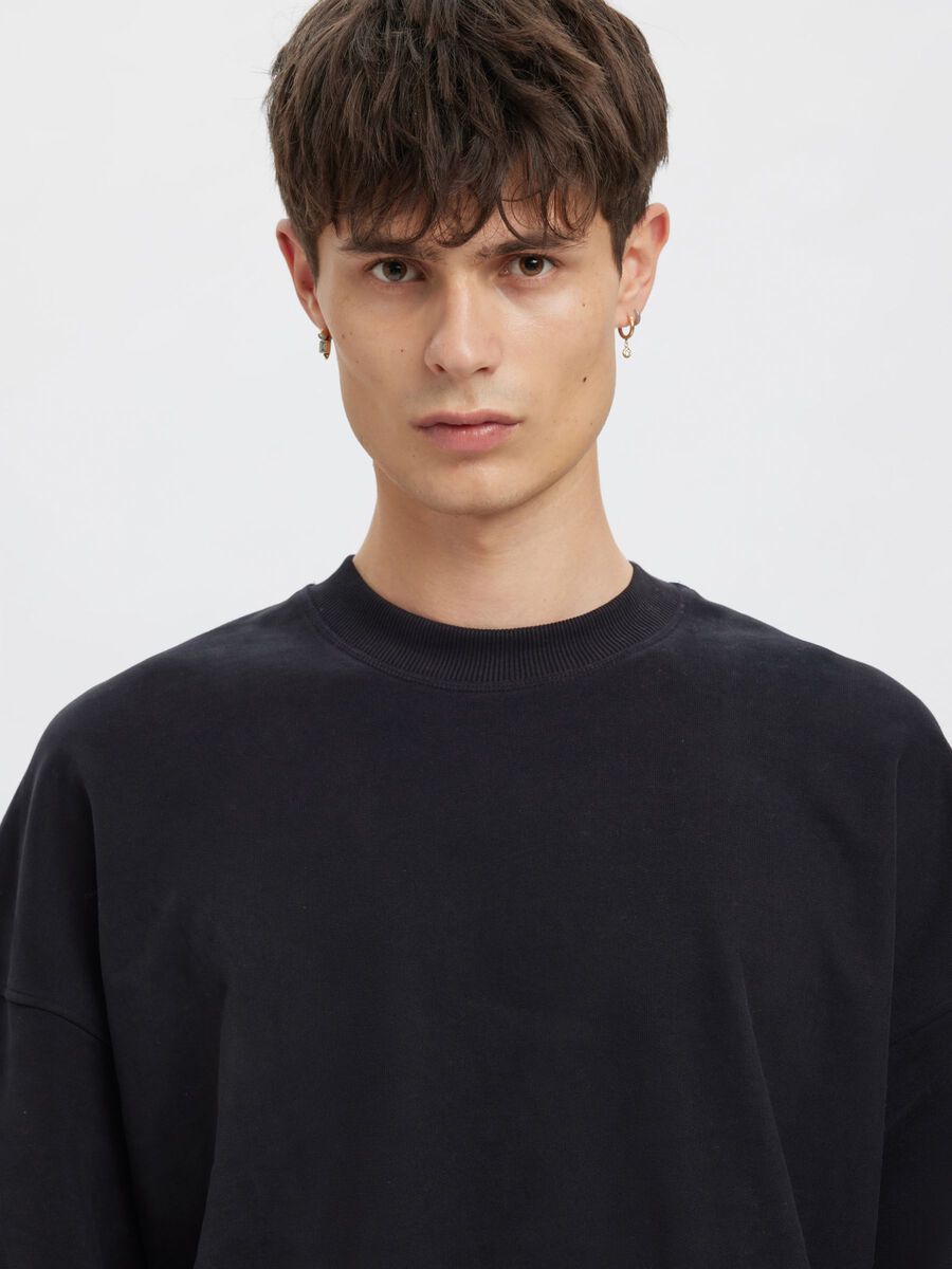 Carousel image - RELAXED FIT SWEATSHIRT, Dark Navy | 3