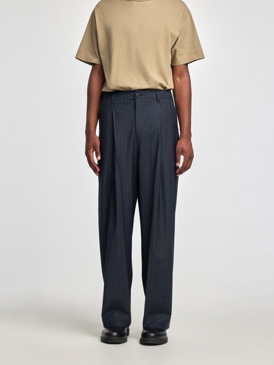 Selected RELAXED FIT TROUSERS, Dark Navy, highres - 16094613_DarkNavy_1120656_003.jpg