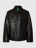 Product image thumbnail - LEATHER  JACKET, Black | 3