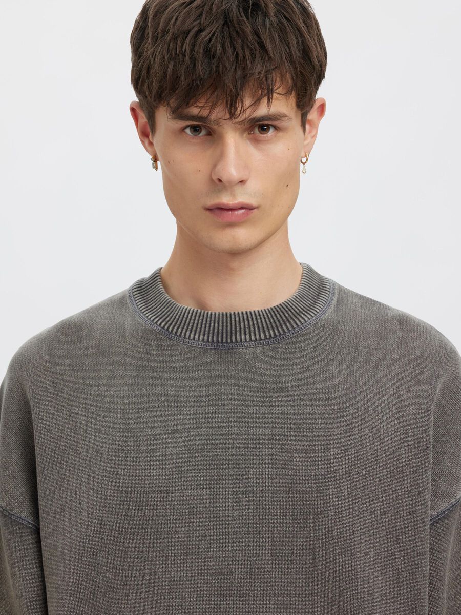 Carousel image - OVERSIZED KNITTED JUMPER, Grey Melange | 6