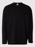 Selected LONG SLEEVED COTTON T-SHIRT, Black Onyx, highres - 16096840_BlackOnyx_001.jpg