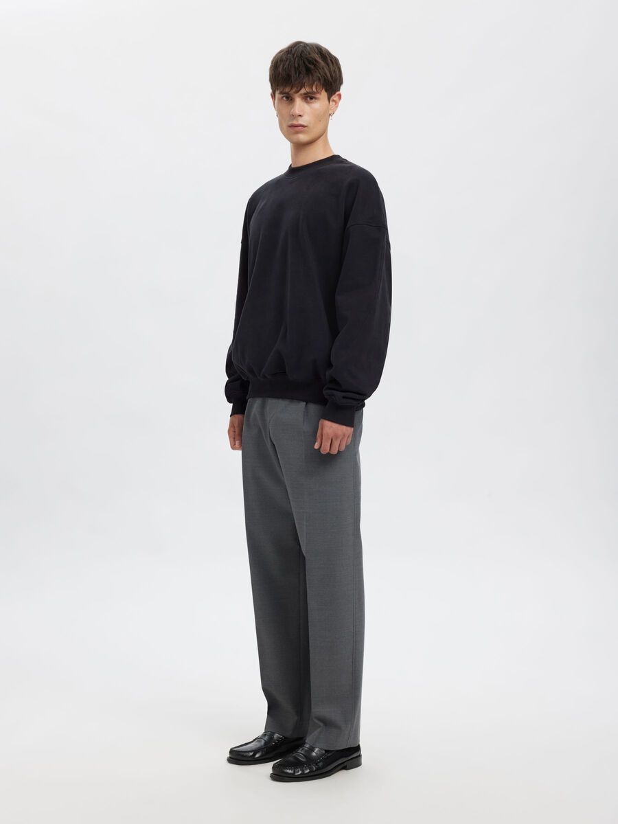 Carousel image - RELAXED FIT SWEATSHIRT, Dark Navy | 5