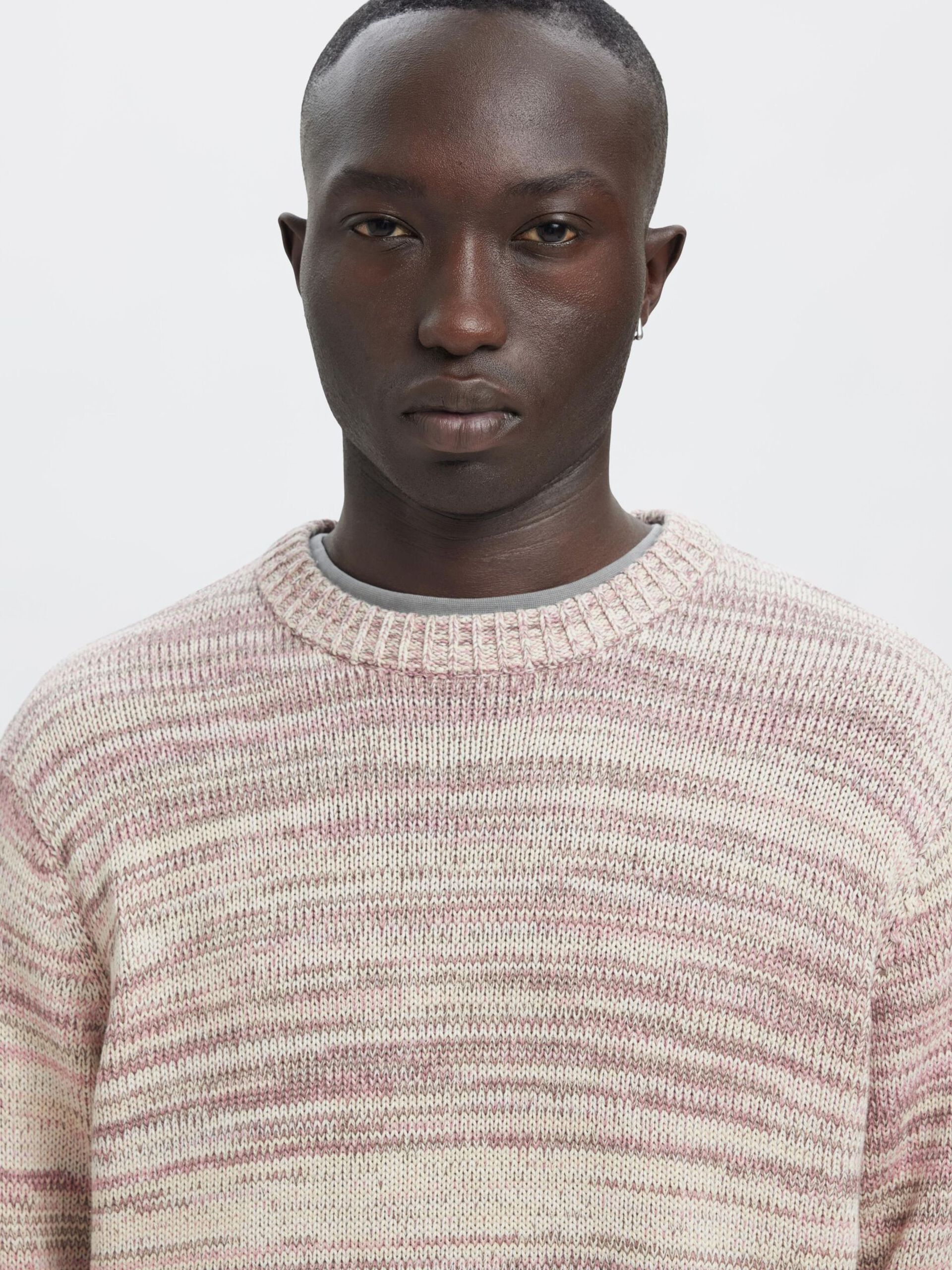 Carousel image - REGULAR FIT KNITTED PULLOVER, Egret | 5