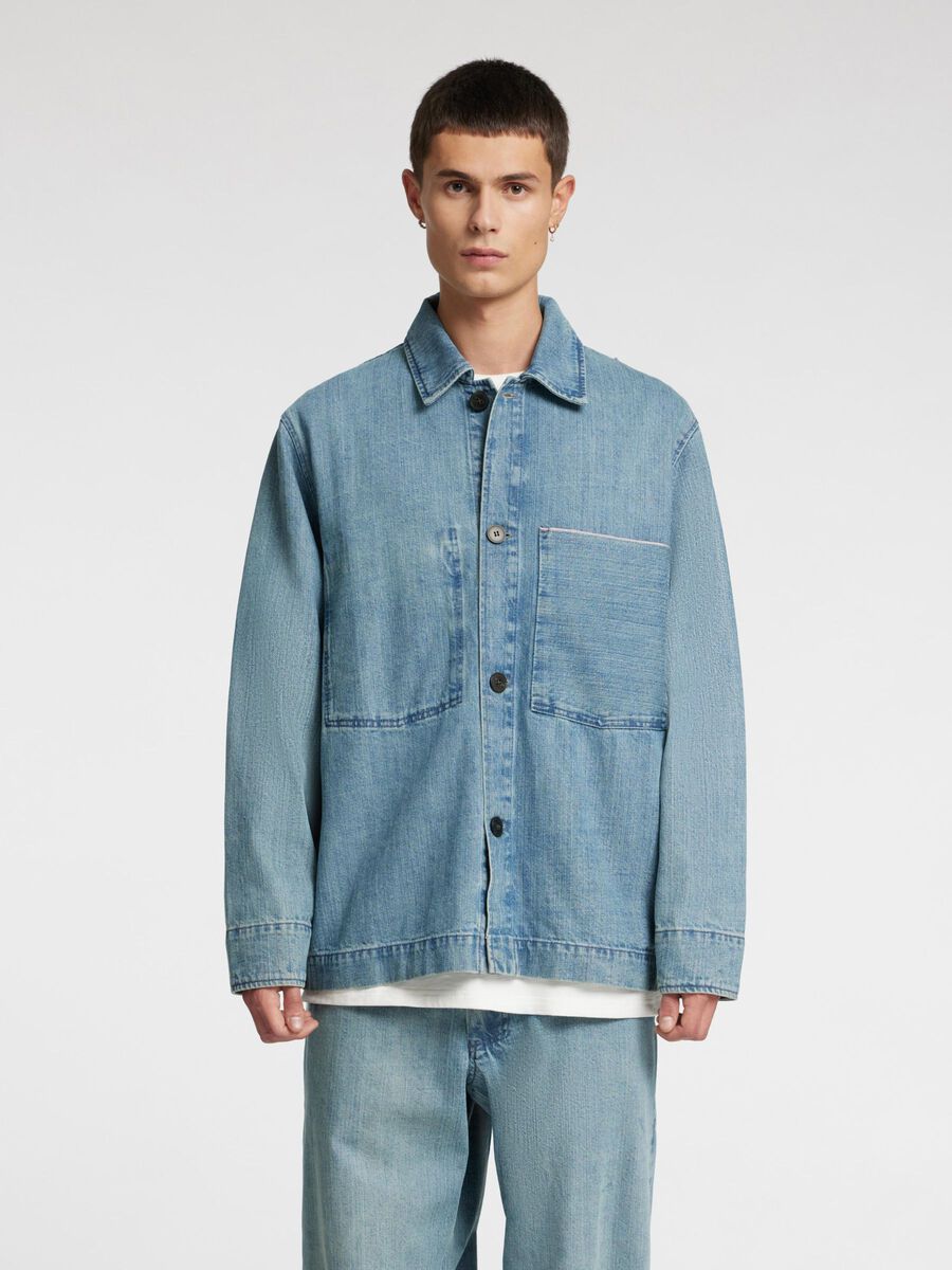 Selected BOXY FIT  DENIM SHIRT, Light Blue, highres - 16097059_LightBlue_003.jpg