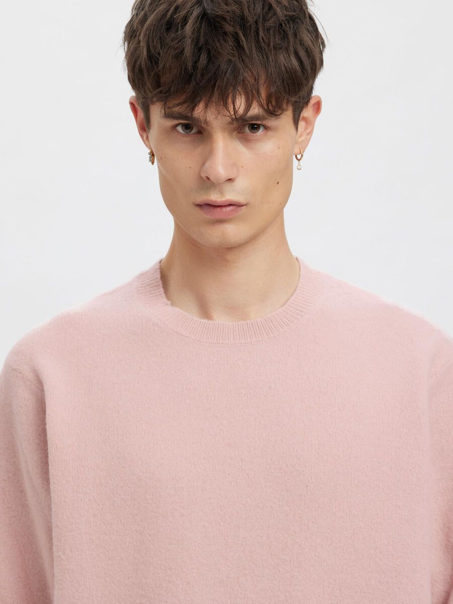 Carousel image - MERINO WOOL PULLOVER, Barely Pink | 6