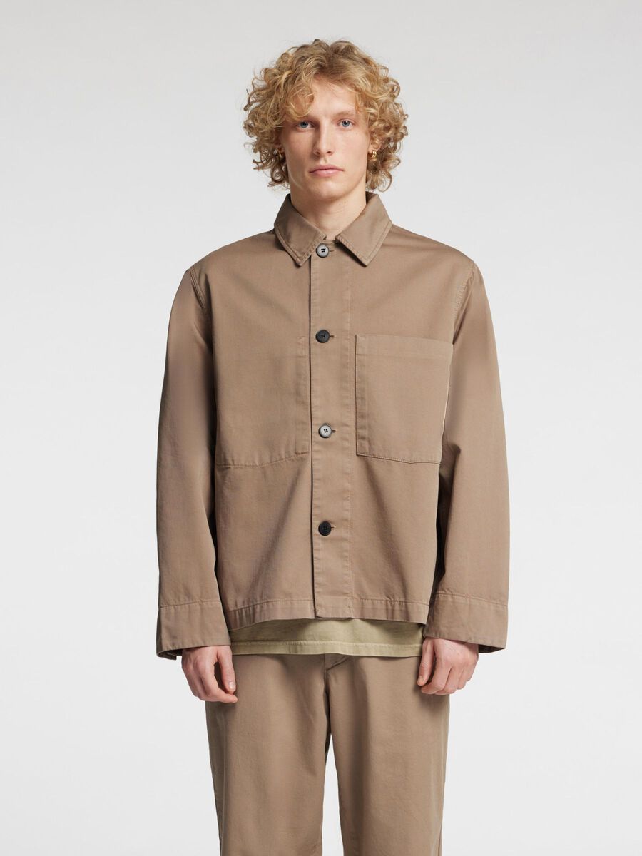 Selected RELAXED FIT OVERSHIRT, Weathered Teak, highres - 16097033_WeatheredTeak_003.jpg