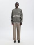Product image thumbnail - REGULAR FIT KNITTED PULLOVER, Grey Melange | 1