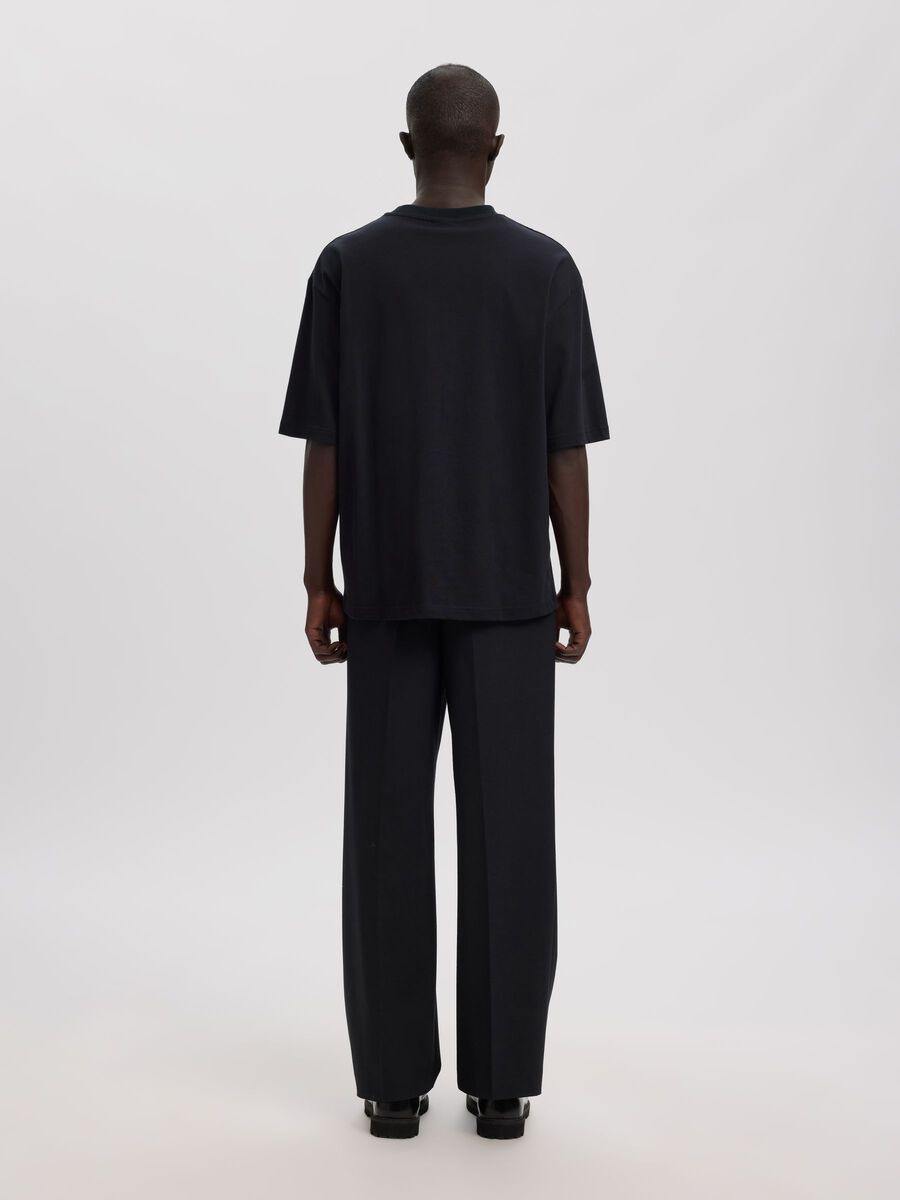 Carousel image - LOOSE FIT  T-SHIRT, Dark Navy | 4