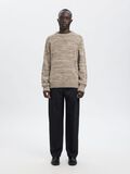 Product image thumbnail - REGULAR FIT  KNITTED PULLOVER, Oatmeal | 4