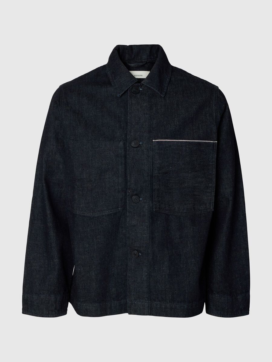 Carousel image - SELVEDGE DENIM OVERSHIRT, Blue Denim | 3