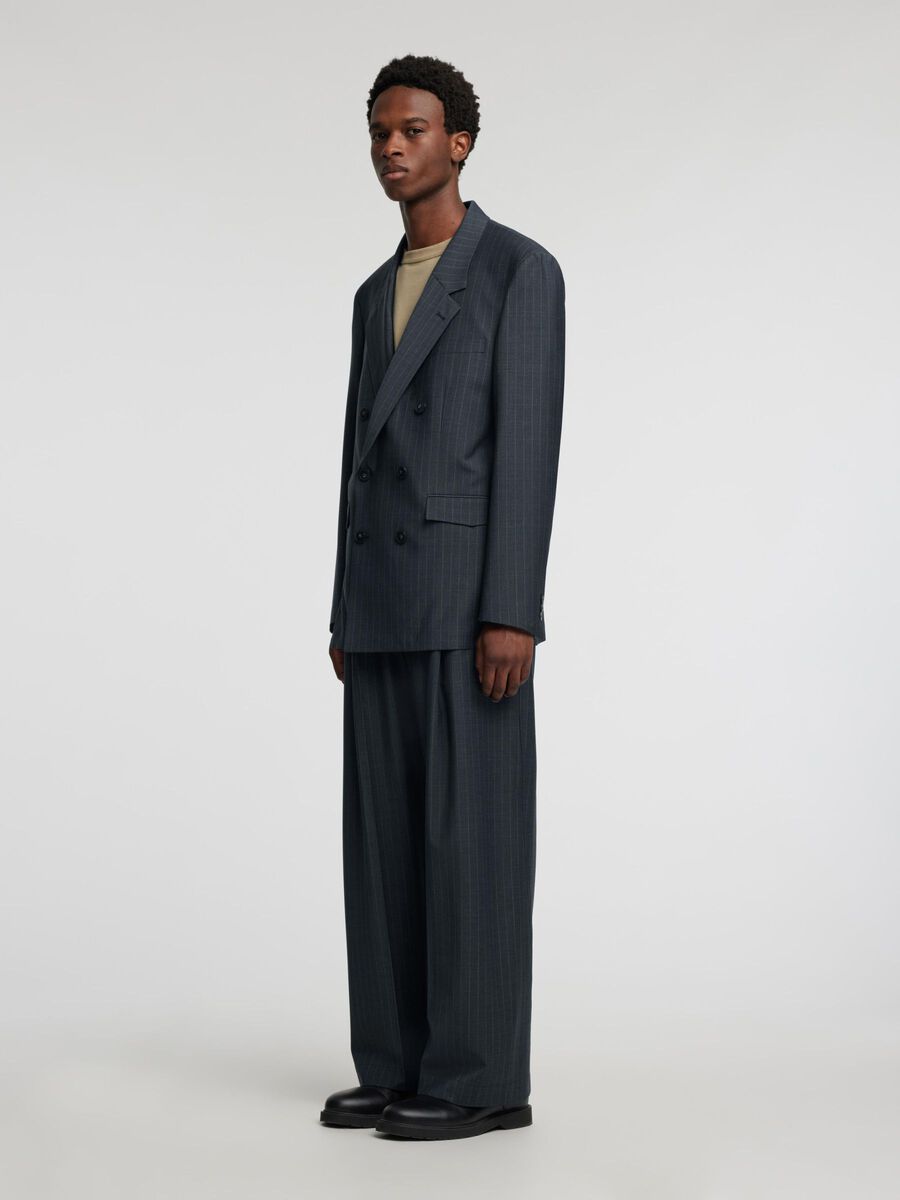 Carousel image - RELAXED FIT DOUBLE-BREASTED BLAZER, Dark Navy | 5