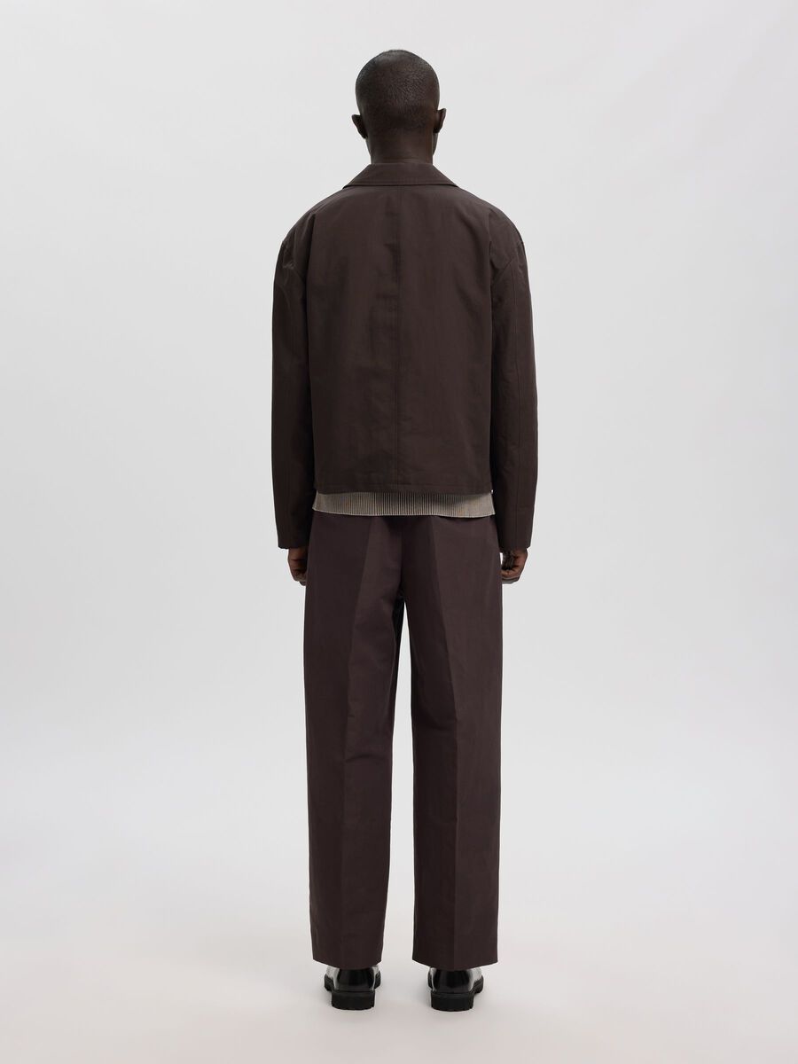 Carousel image - LINEN BLEND OVERSHIRT, Licorice | 4