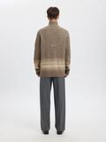 Product image thumbnail - REGULAR FIT KNITTED CARDIGAN, Brownie | 2