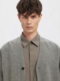 Product image thumbnail - REGULAR FIT WOOL  CARDIGAN, Medium Grey Melange | 5