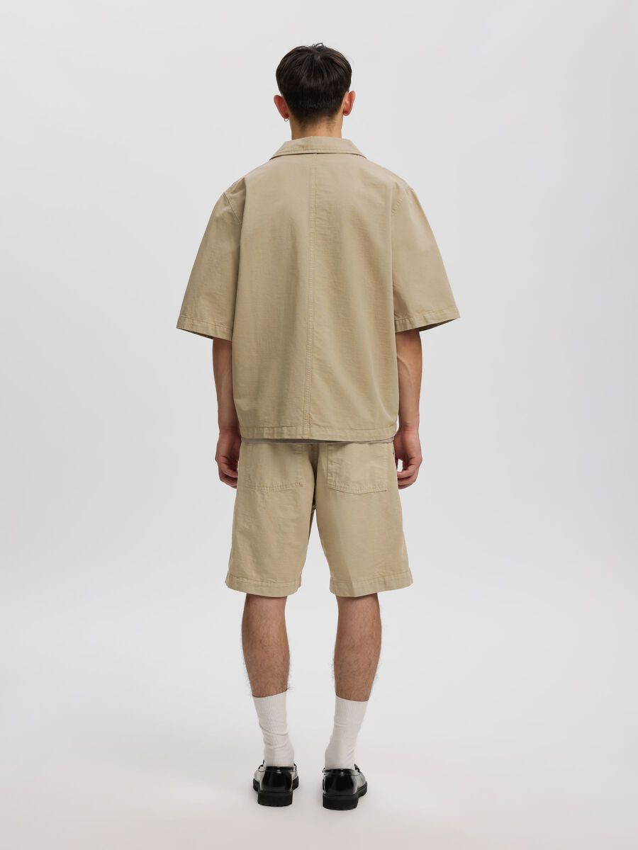 Carousel image - RELAXED FIT OVERSHIRT, Weathered Teak | 4