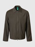 Product image thumbnail - RELAXED FIT WOOL OVERSHIRT, Major Brown | 6