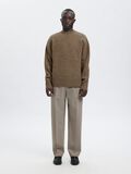 Product image thumbnail - LONG SLEEVED KNITTED PULLOVER, Major Brown | 1