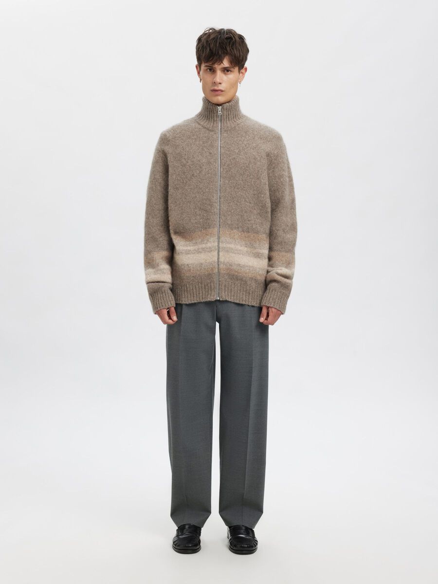 Product tile image - RELAXED FIT TROUSERS, Grey Melange | 16098392_GreyMelange