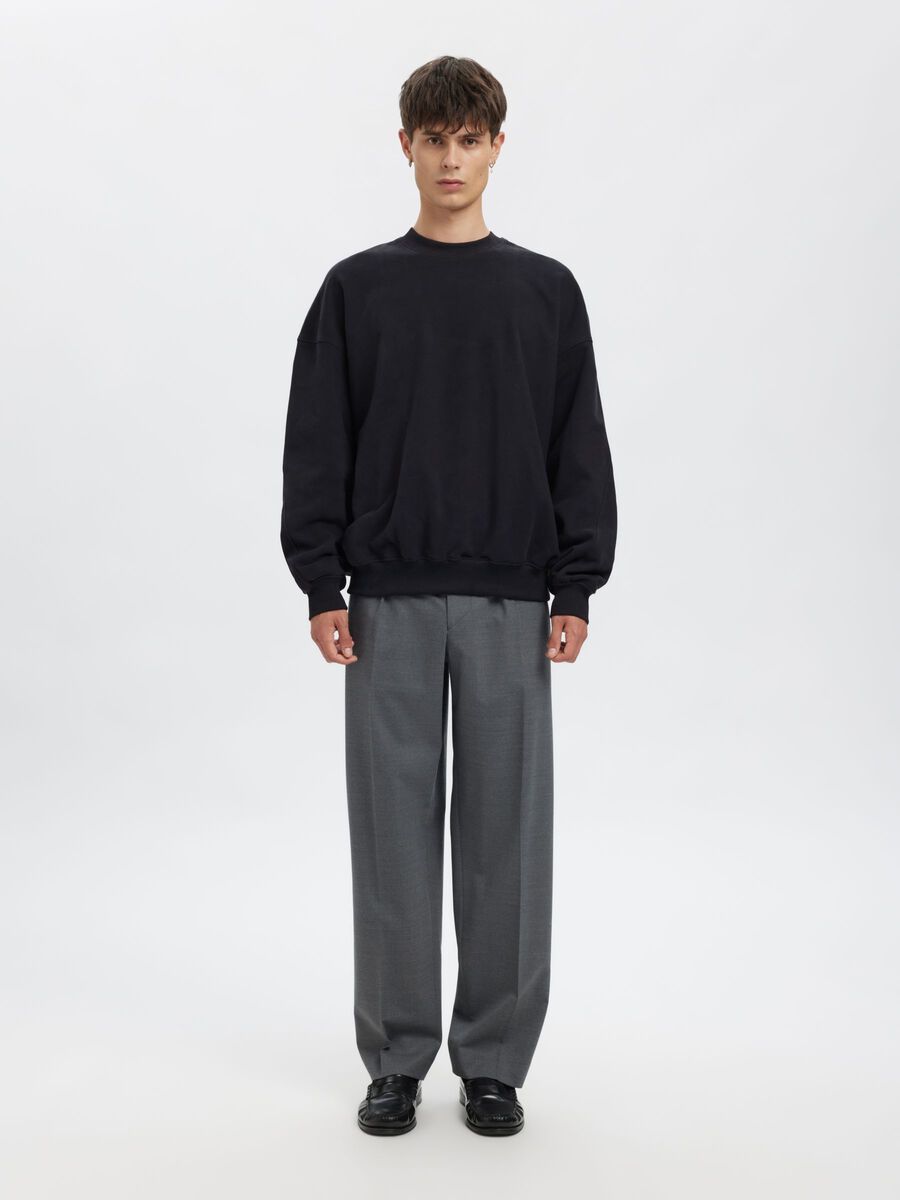 Carousel image - RELAXED FIT SWEATSHIRT, Dark Navy | 4