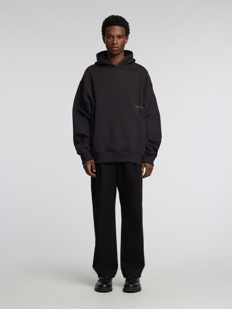 Selected COTTON HOODIE, Jet Black, highres - 16095289_JetBlack_005.jpg