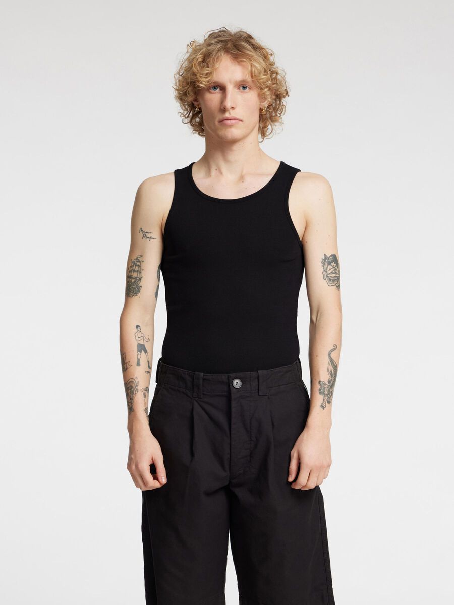 Selected REGULAR FIT TANK TOP, Black Onyx, highres - 16097676_BlackOnyx_003.jpg